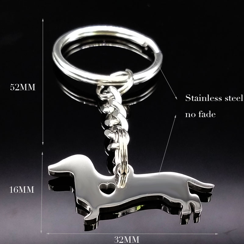 Dachshund Dog Stainless Steel Keychain