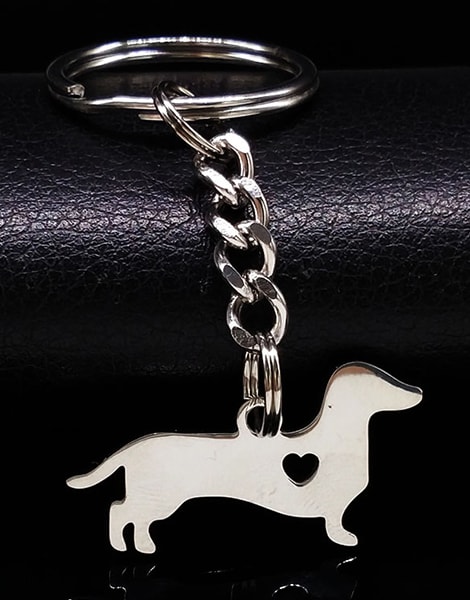 Dachshund Dog Stainless Steel Keychain 07-min