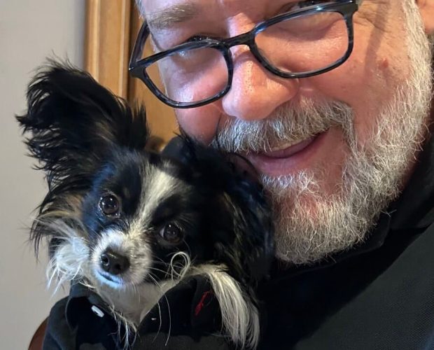 Russell Crowe and his dog named Louis