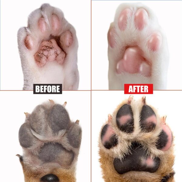 Natural Dog Paw Balm Before and After 2
